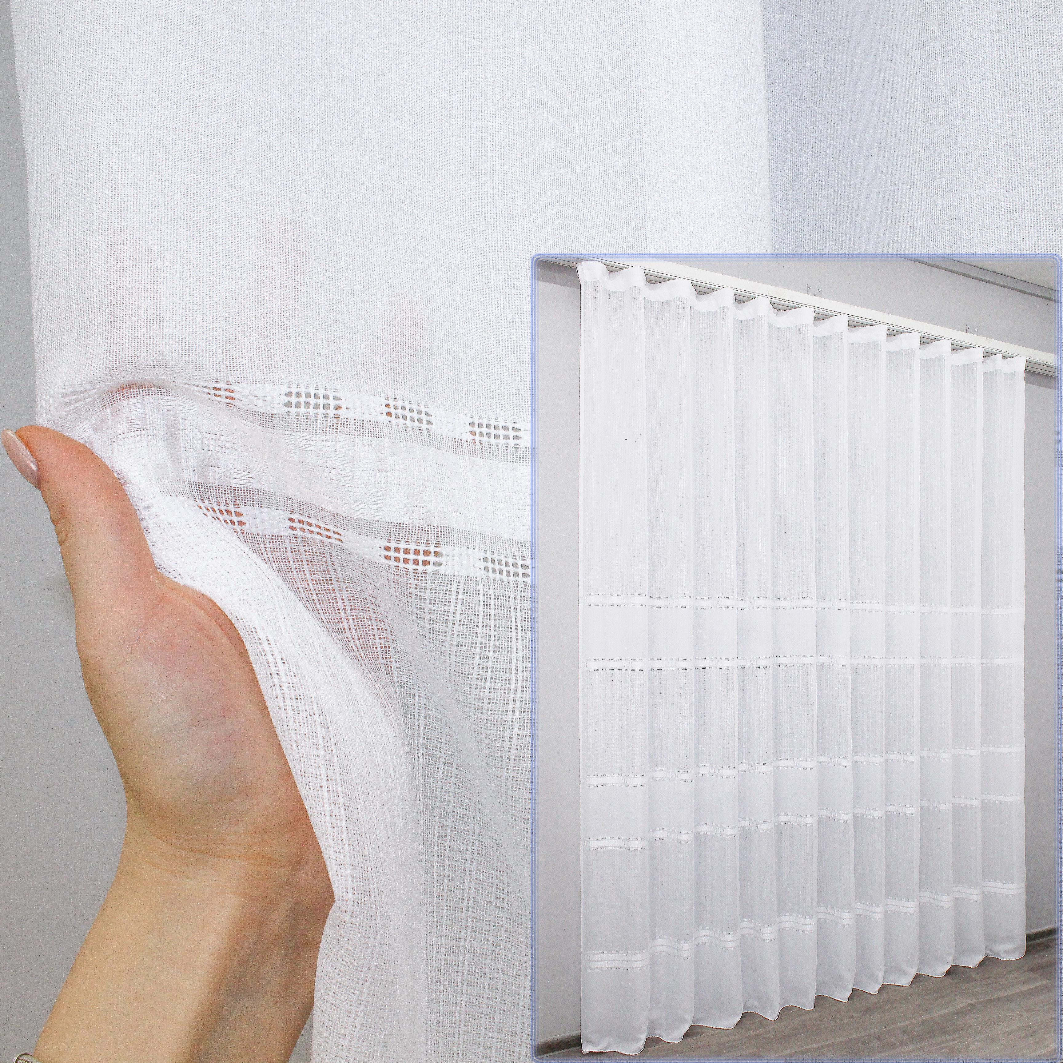 Тюль VR-Textil 1357т Мережка льон 300х270 см Білий (42-0083) - фото 3 Тюль VR-Textil 1357т Мережка льон 300х270 см Білий (42-0083) - фото 3