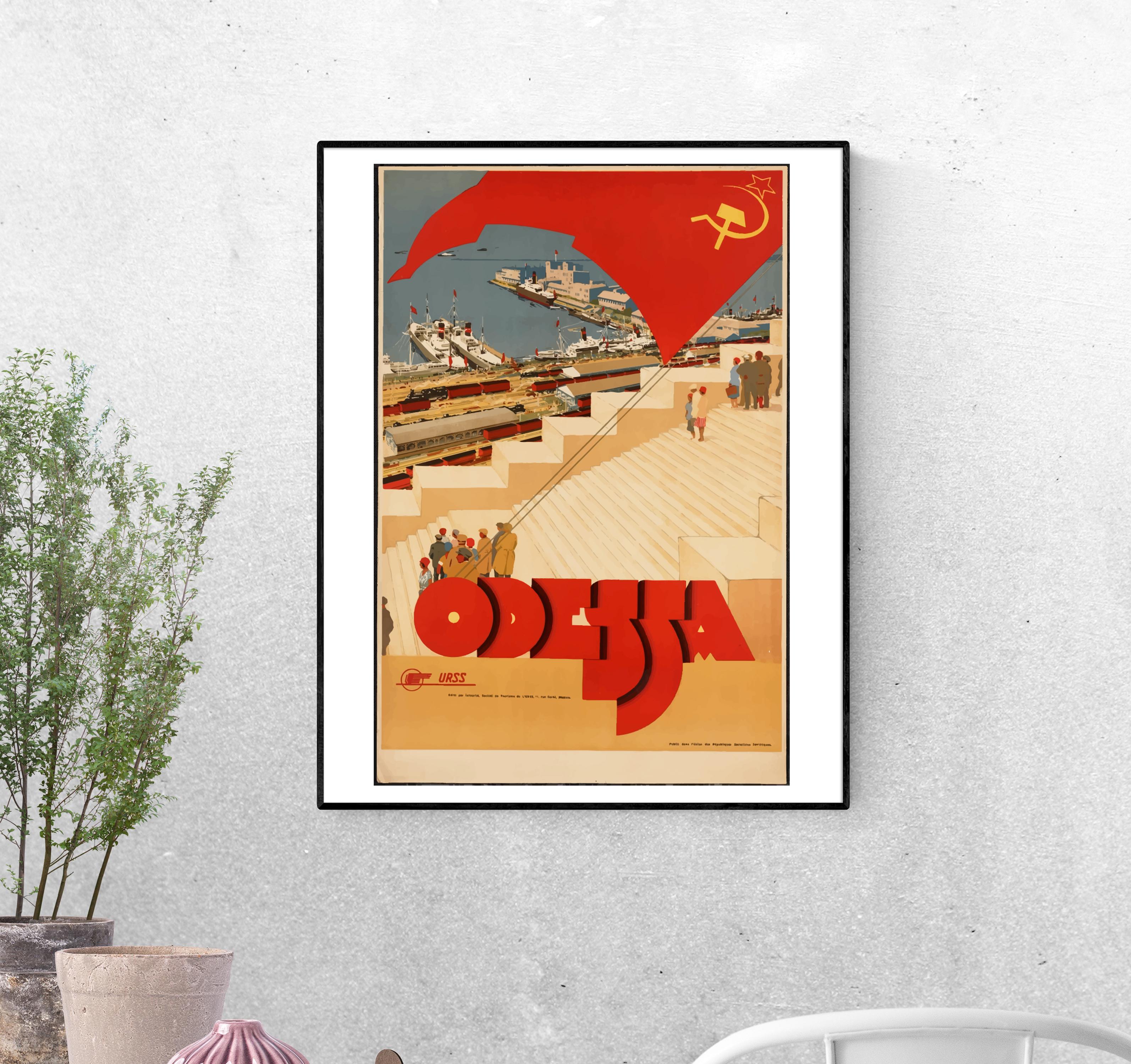 Тревел-постер Одесса Потемкинская лестница формат А-2