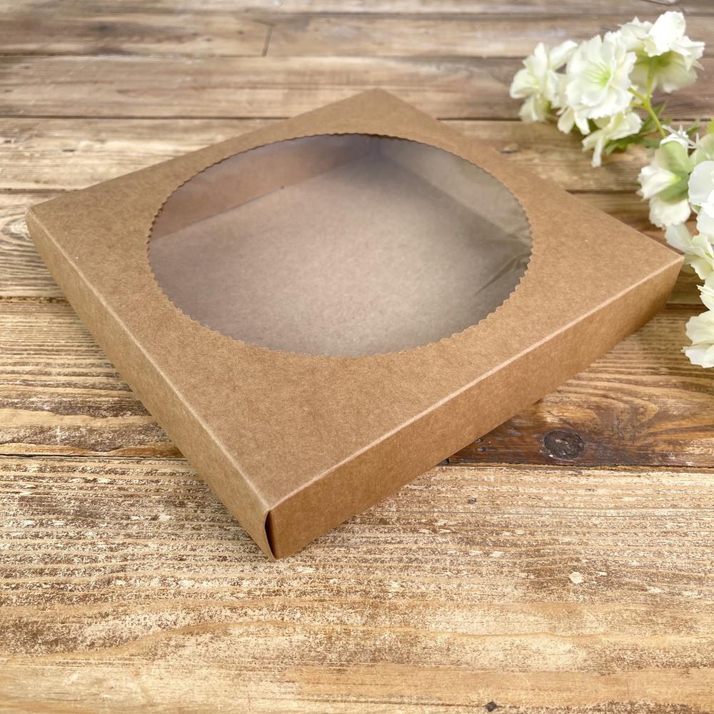 Коробка с круглым окошком Крафт (554-4)