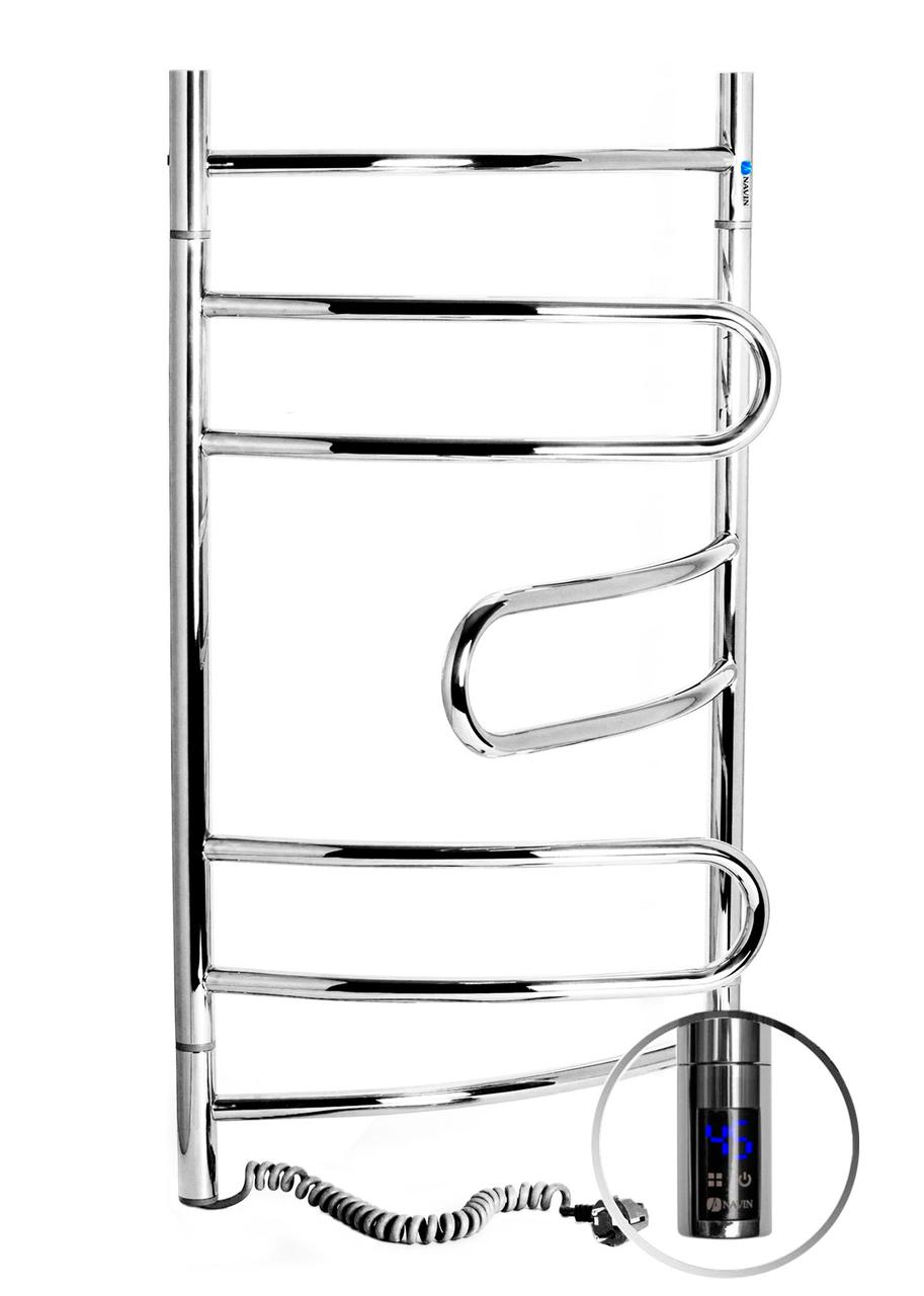 Полотенцесушитель электрический NAVIN Пируэт Sensor левый поворотный с таймером 480х800 мм