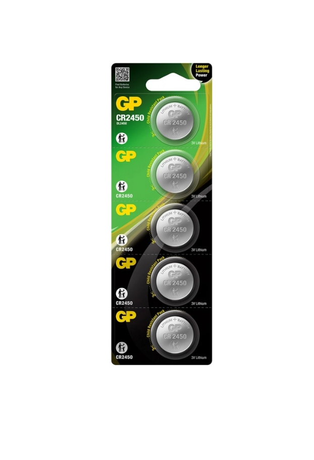 Батарейка GP дисковая Lithium Button Cell 3.0V CR2450-8U5 литиевые (4891199063954)