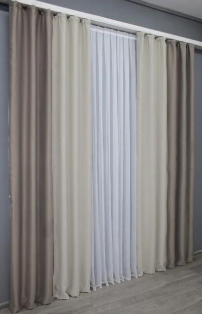 Комплект штор Bagema Rvs блекаут 1,5х2,7 м 2 шт. Какао/Холодний бежевий (014дк/1242-1291ш) - фото 3