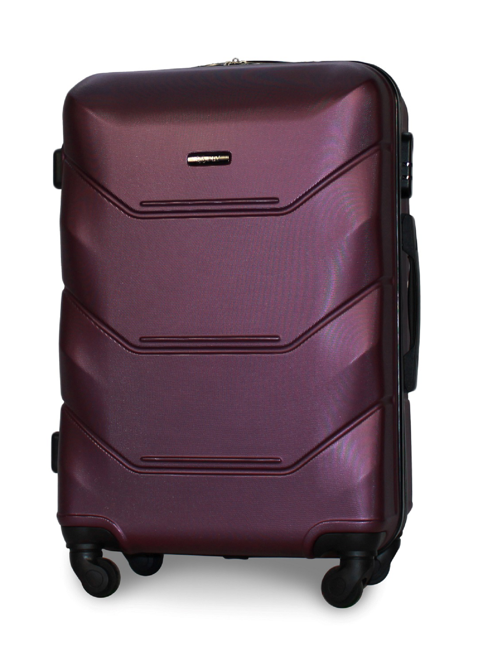 Валіза середня 67х43х26 см 60л Fly 147 пластикова на 4 колесах Темно-фіолетовий