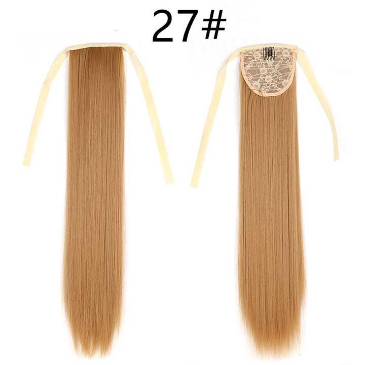 Хвіст-шиньйон накладний на стрічці Didaka з прямим волоссям 60 см Пшеничний (K0929-2) - фото 2 Хвіст-шиньйон накладний на стрічці Didaka з прямим волоссям 60 см Пшеничний (K0929-2) - фото 2