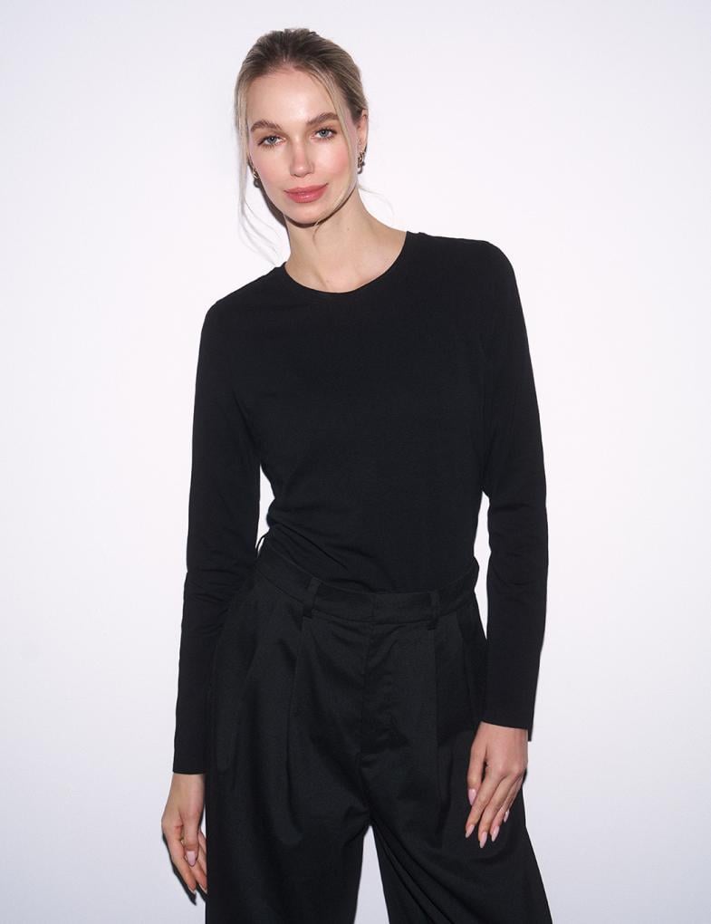 Лонгслів жіночий Diverse DAVUN XL Чорний (5905384085269)