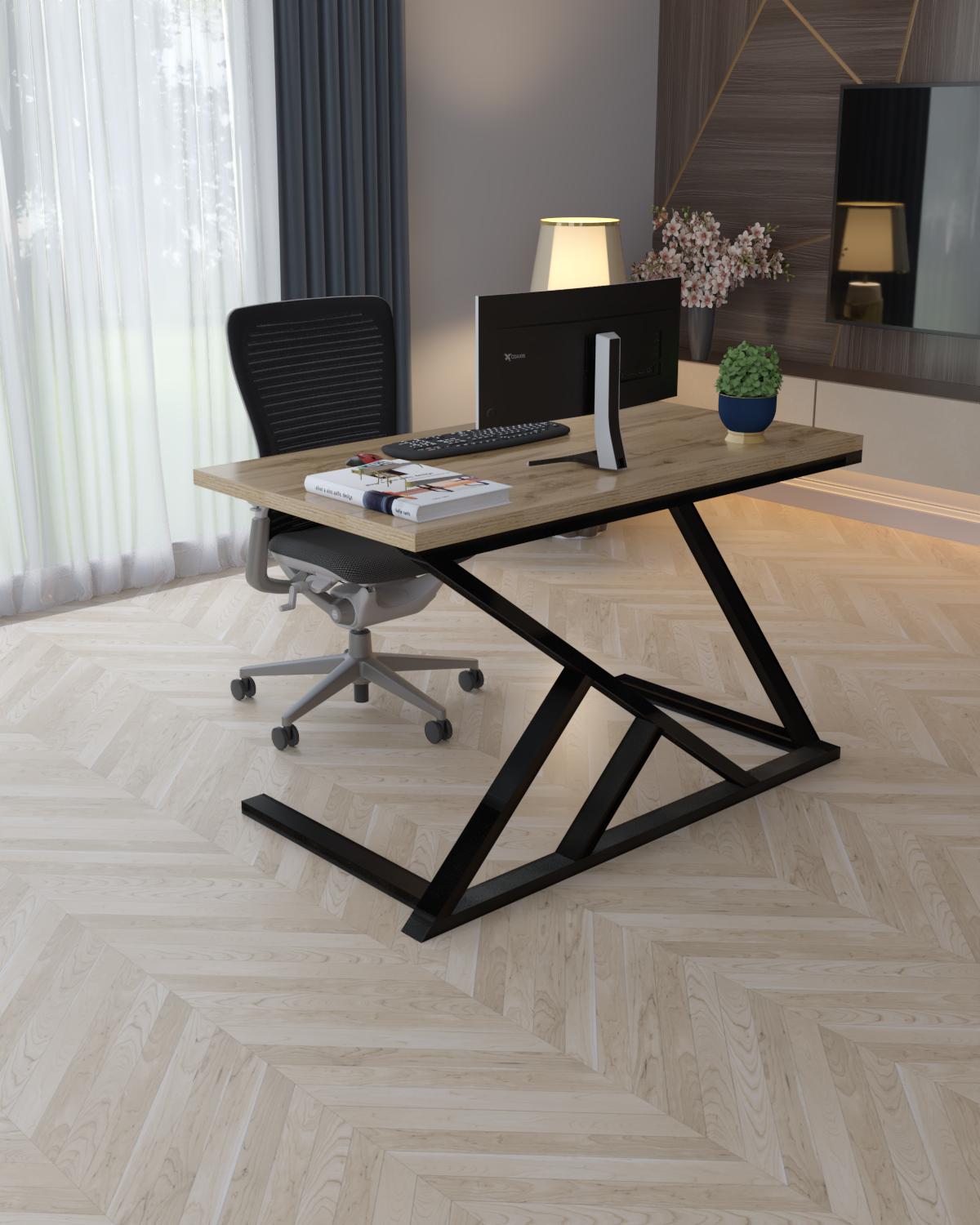 Письмовий стіл EcoLoft Vector DSP-1385-1 в стилі лофт Дуб Аппалачі (32179613)