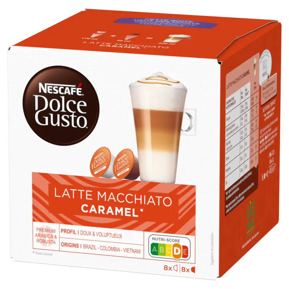 Кава в капсулах Nescafe Dolce Gusto LATTE MACCHIATO CARAMEL 16 капсул Dolce Gusto - фото 2 Кава в капсулах Nescafe Dolce Gusto LATTE MACCHIATO CARAMEL 16 капсул Dolce Gusto - фото 2