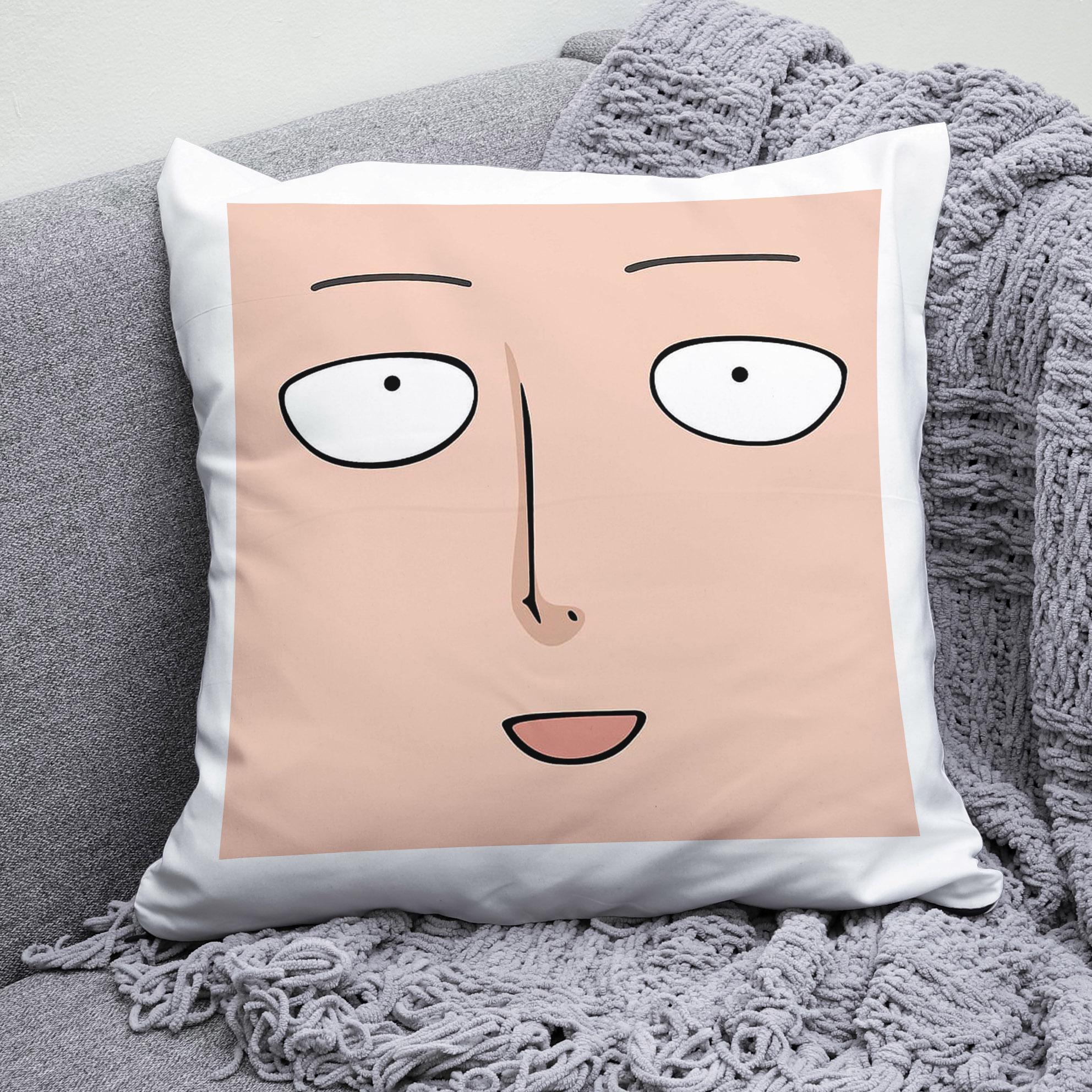 Плюшевая подушка квадрат с принтом One Punch Man
