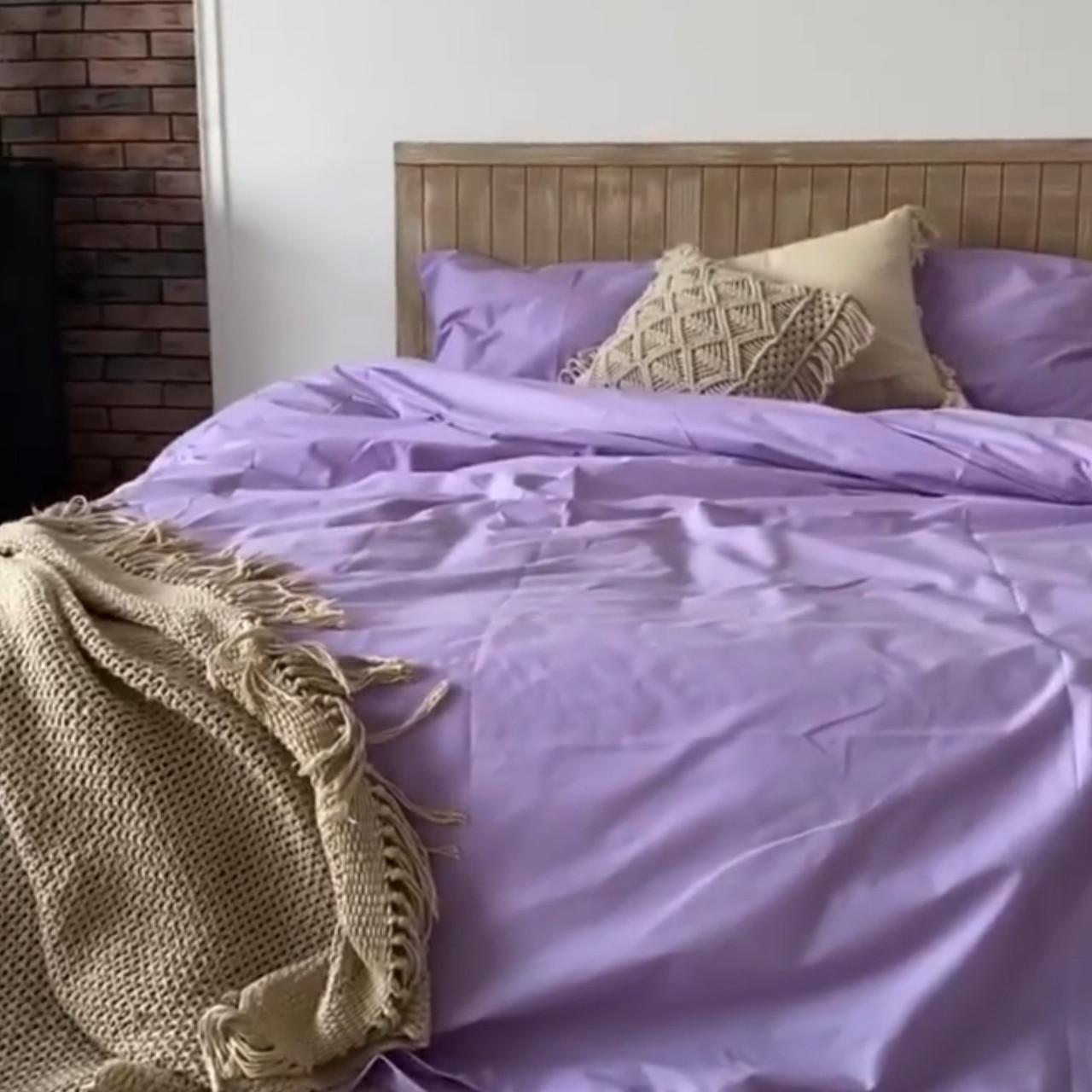 Пододеяльник односпальный поплин Lux 135х215 см Сиреневый (2217707528)