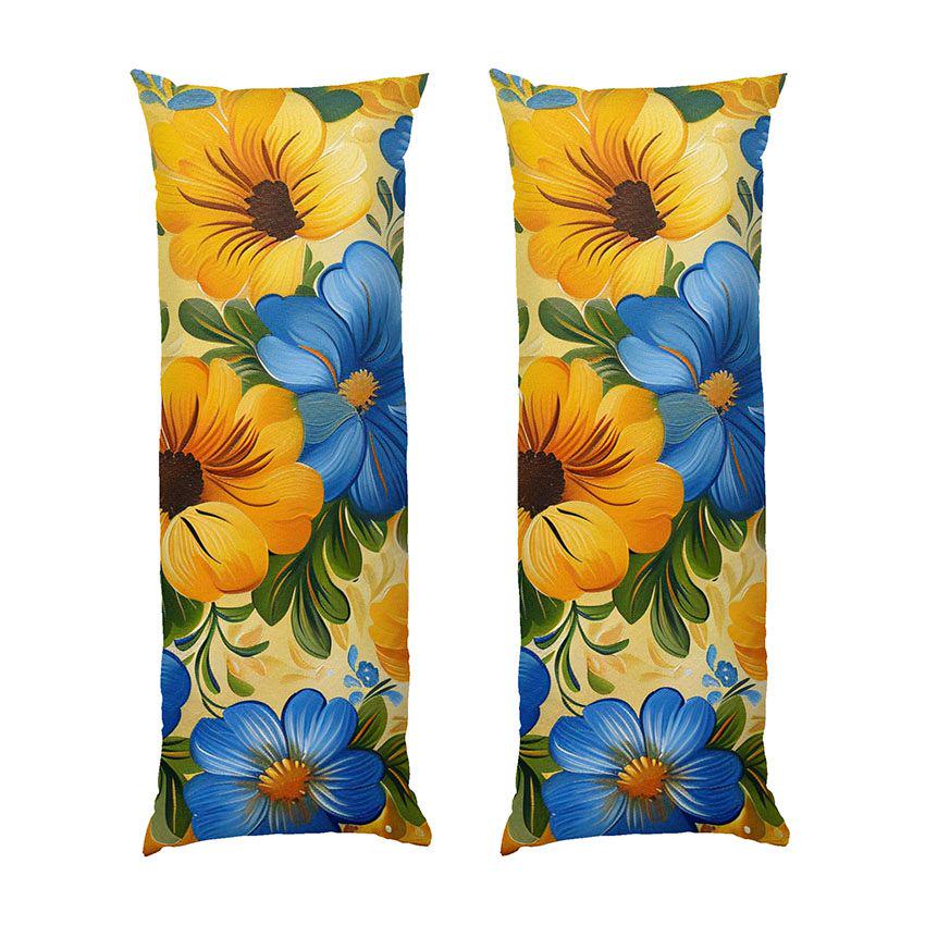 Подушка дакимакура Lush flowers Drawing габардин 120х40 см (114222-1)