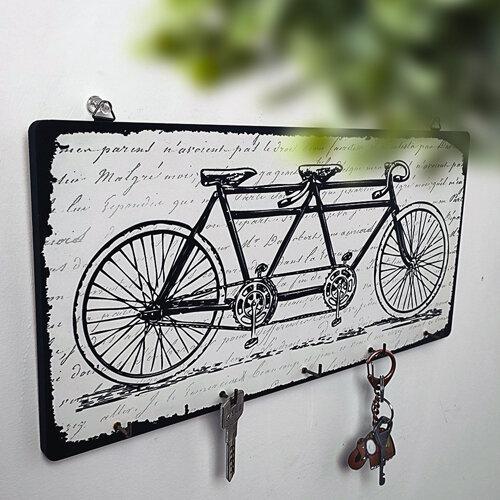 Ключниця настінна горизонтальна Велосипед тандем (KEDM_20F006)