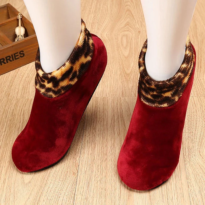 Тапочки-носки женские с антискользким покрытием SnugSole р. 34-39 Бордовый (2752) - фото 5