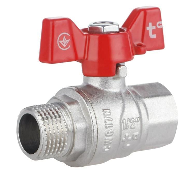 Кран шаровой Thermo Alliance Forte 1/2" ВН прямой PN40 бабочка (SF607W15)