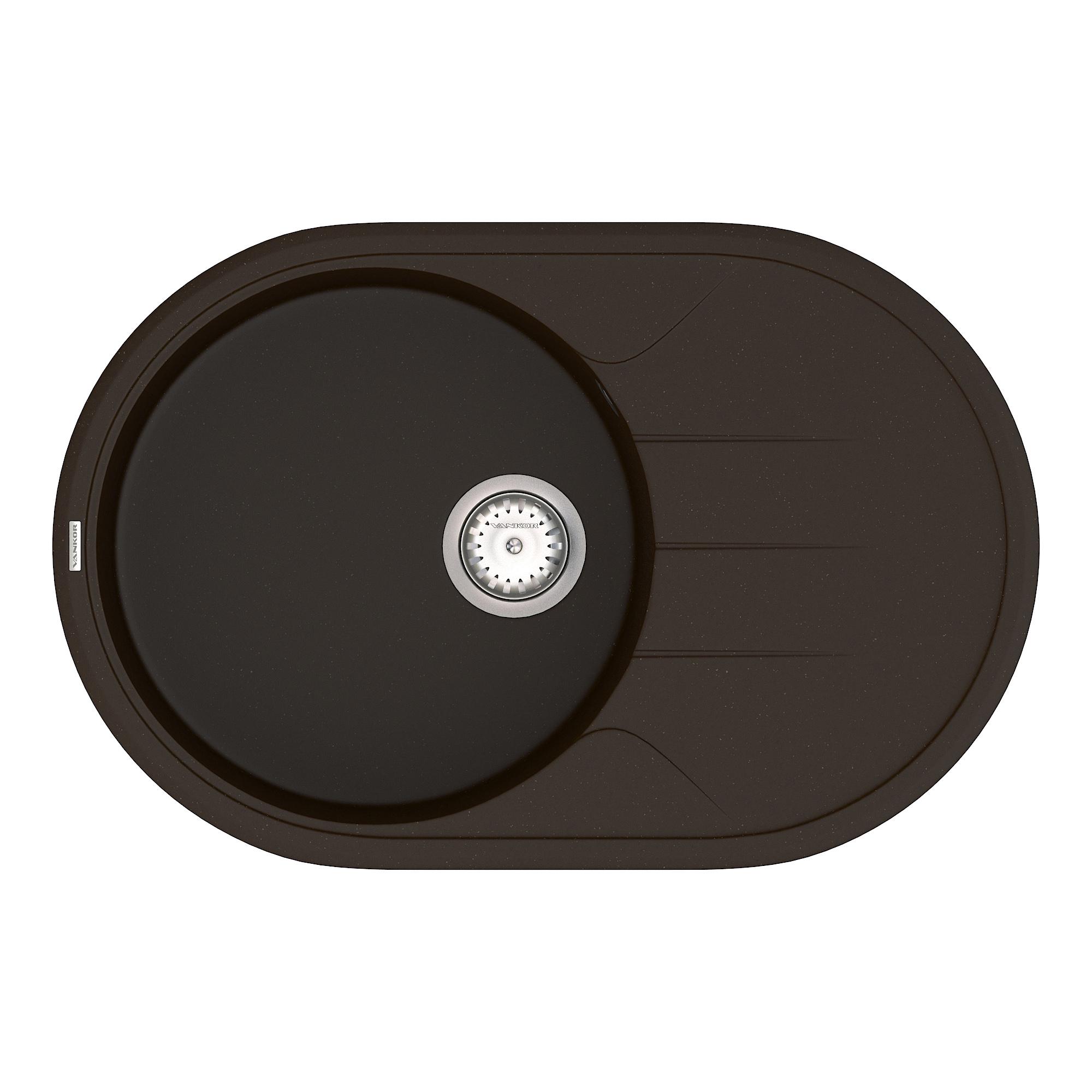 Мойка для кухни Vankor Sity SMO 02.78 + сифон Vankor Chocolate (74856)