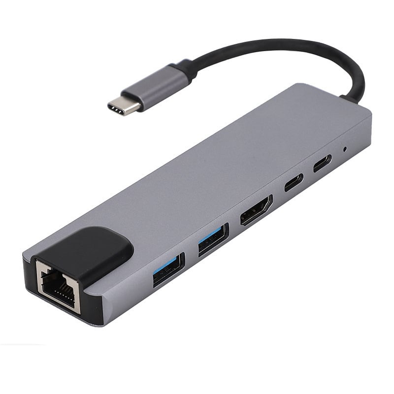 USB-хаб Type-C USB 3.0 Серый (XK-AC500)