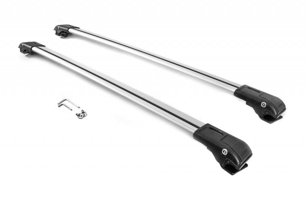 Поперечины на рейлинги Erkul Wingbar с замком 2 шт. до 140 см для Skoda Octavia II A5 2006-2010 алюминий и пластик Серый