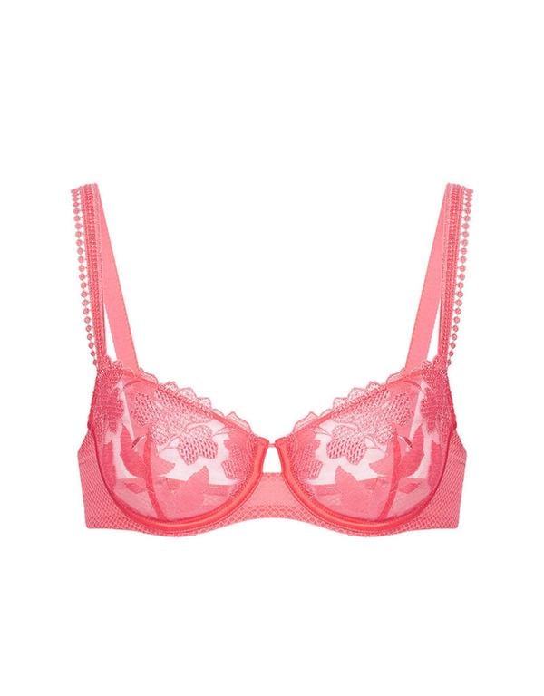 Бюстгальтер кружевной Simone Perele 85C Коралловый (14V330)