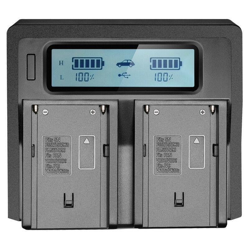 Зарядное устройство Alitek LCD Dual для 2х аккумуляторов Sony NP-F970/F960/F750/F770/F550/NP-FM50/FM90 Зарядное устройство Alitek LCD Dual для 2х аккумуляторов Sony NP-F970/F960/F750/F770/F550/NP-FM50/FM90