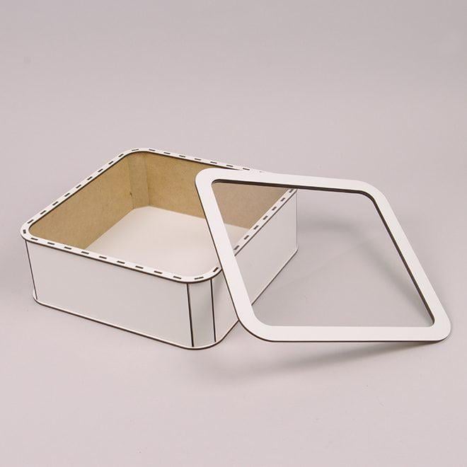 Коробка подарочная Flora квадратная с прозрачной крышкой Белый (33060) - фото 2 Коробка подарочная Flora квадратная с прозрачной крышкой Белый (33060) - фото 2