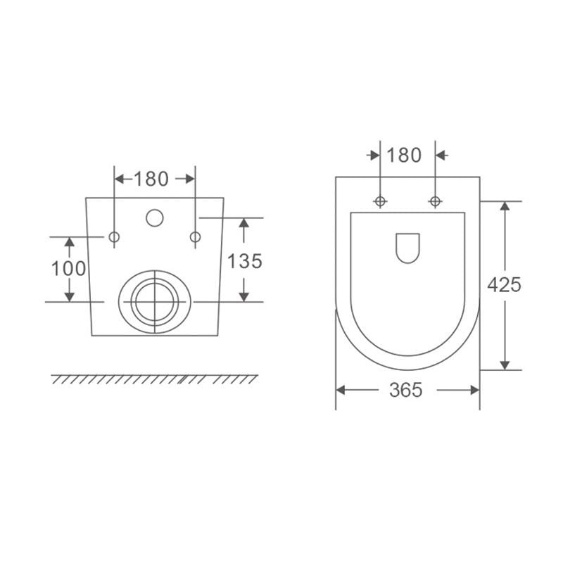 Унитаз подвесной MIXXUS Premium Ellipse-0301-R система смыва Rimless 495x365x365 мм (MP6460) - фото 2