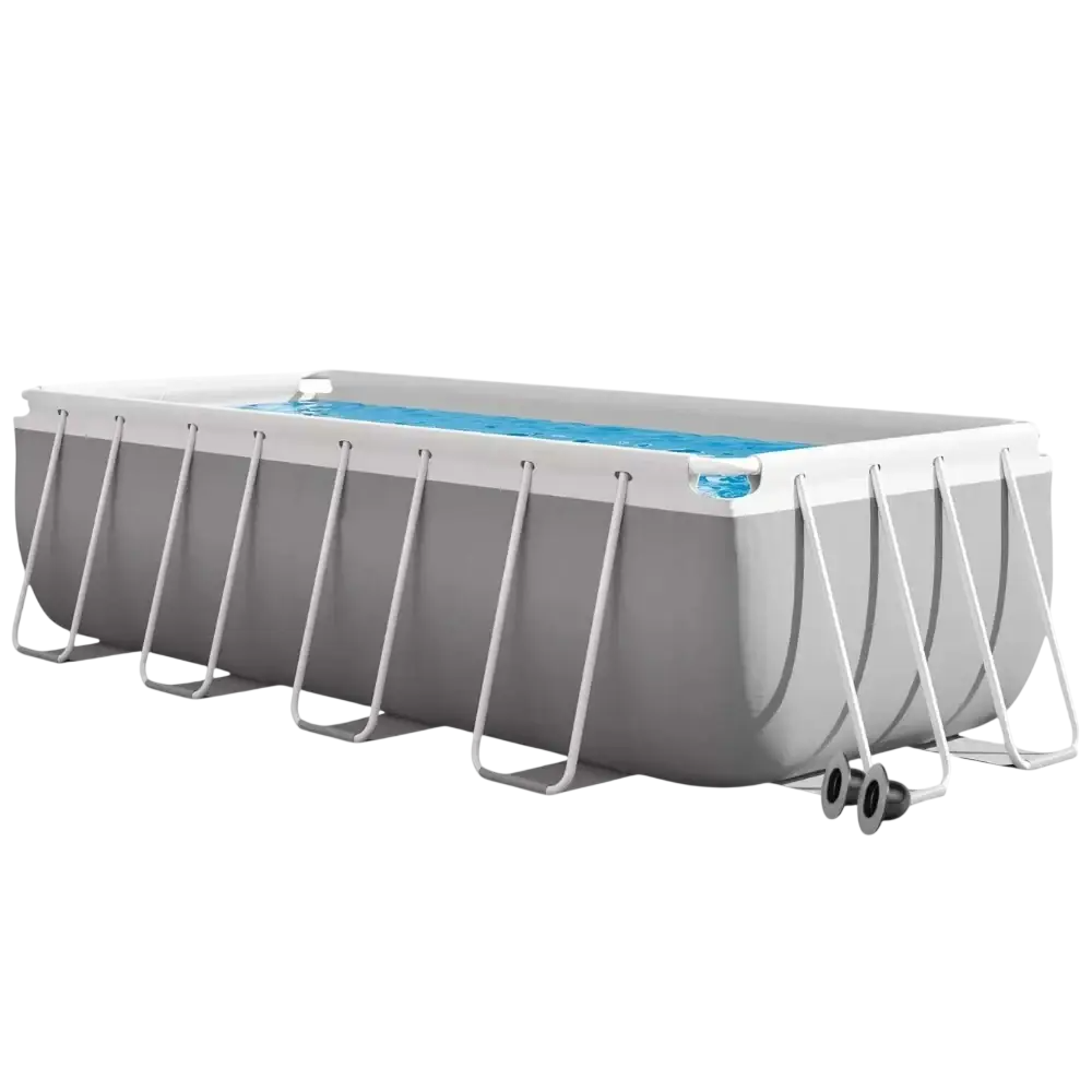 Басейн каркасний прямокутний Intex Prism Frame 400х200х122 см Сірий (147-9-26790-0)