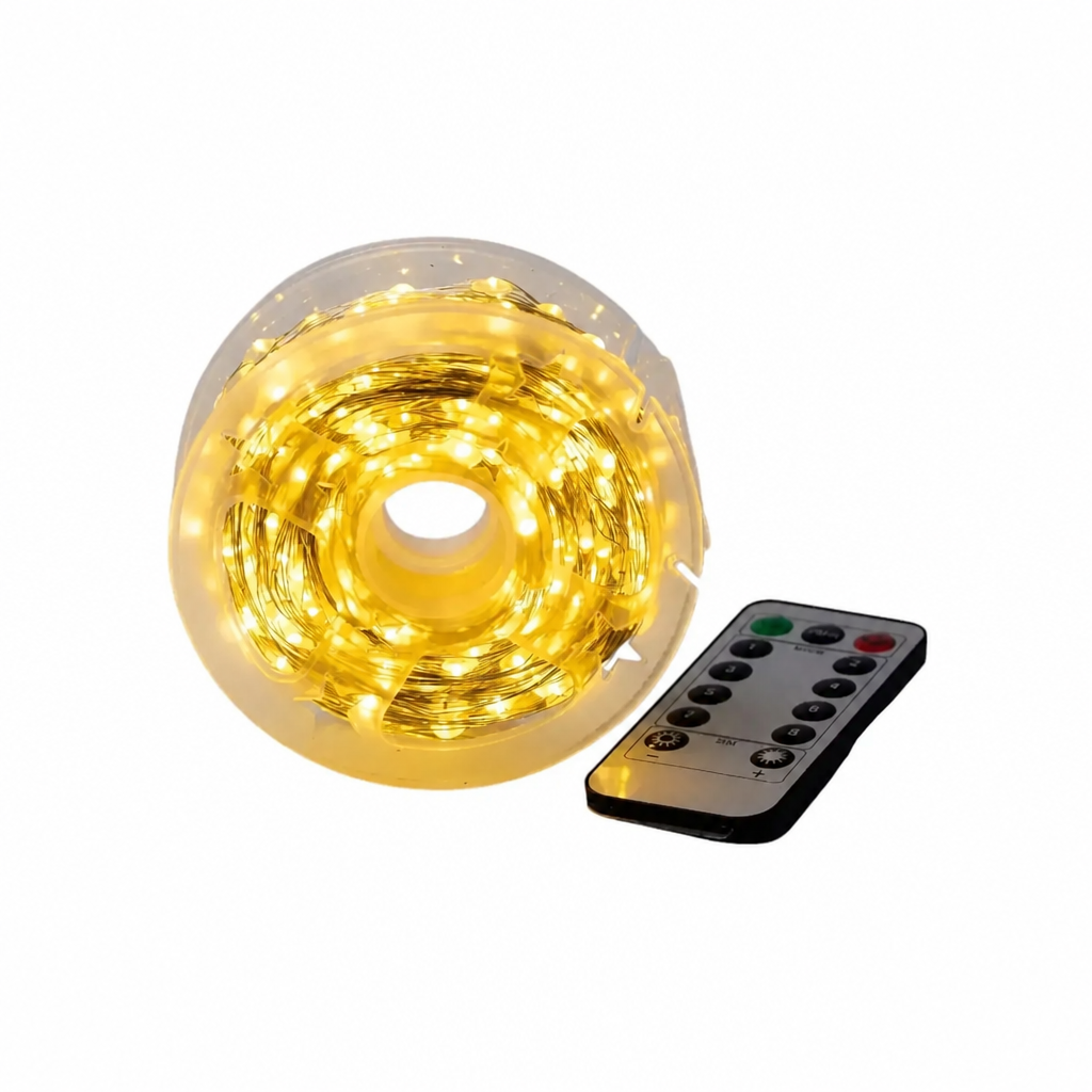 Гирлянда уличная Роса 100 м 1000 LED с пультом для елки желтая (RV-329-W-ylw) Гирлянда уличная Роса 100 м 1000 LED с пультом для елки желтая (RV-329-W-ylw)