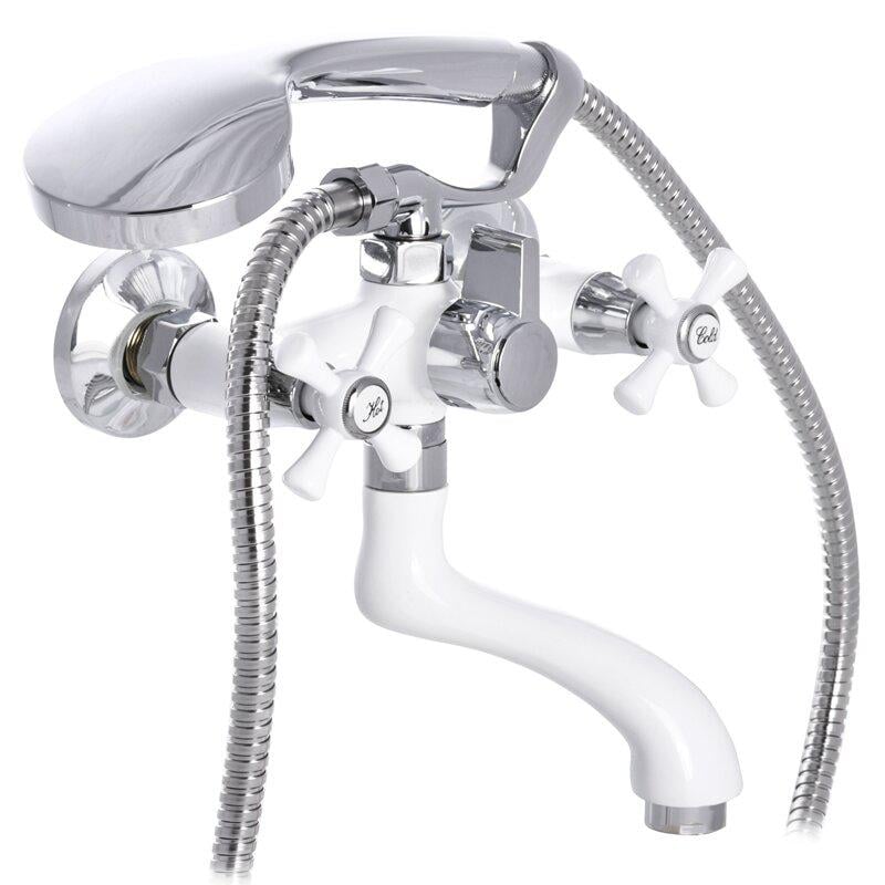 Смеситель для ванны MIXXUS OMEGA MI2769 двухвентильный Белый (63972)