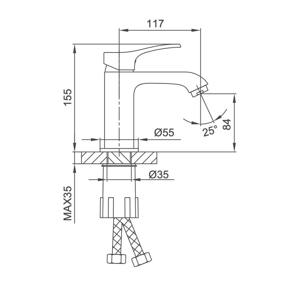 Смеситель для умывальника Frap F1075 Хром (1046085) - фото 11 Смеситель для умывальника Frap F1075 Хром (1046085) - фото 11