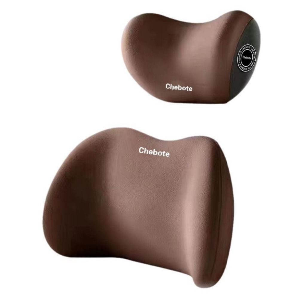 Комплект подушек ортопедических в автомобиль для поддержки шеи и спины 2 шт. Коричневый (28751417)