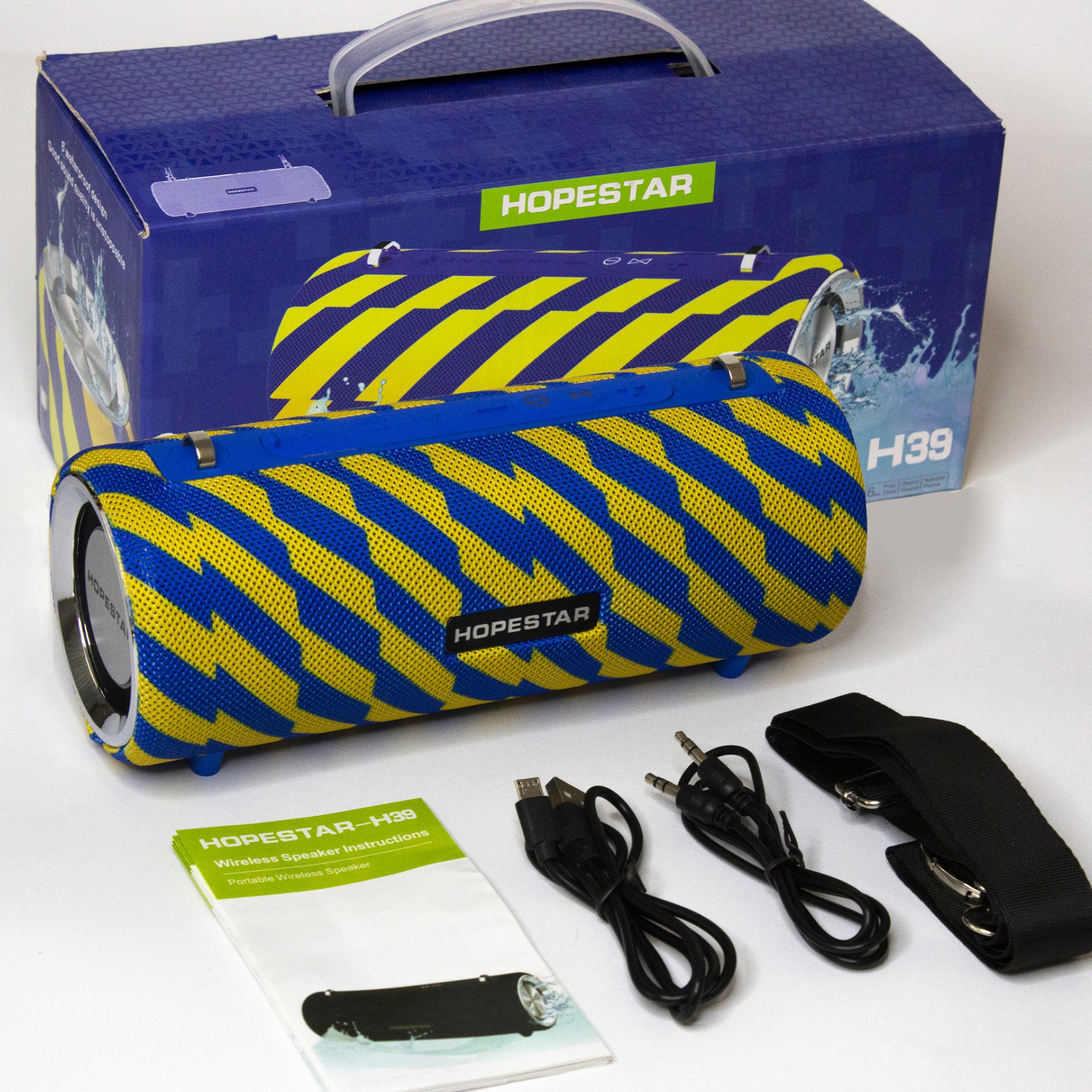 Акустична система Hopestar PowerBank H39 Синьо-жовтий - фото 1 Акустична система Hopestar PowerBank H39 Синьо-жовтий - фото 1