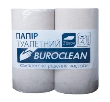 Туалетная бумага макулатурная Buroclean 4 рулона Серый (10100052)