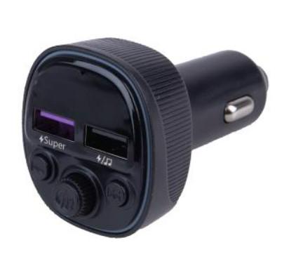 Модулятор FM 5в1 CS2 12-24v 2USB 5V-3.1A 66W BT5.0 RGB-ambient light (C52)