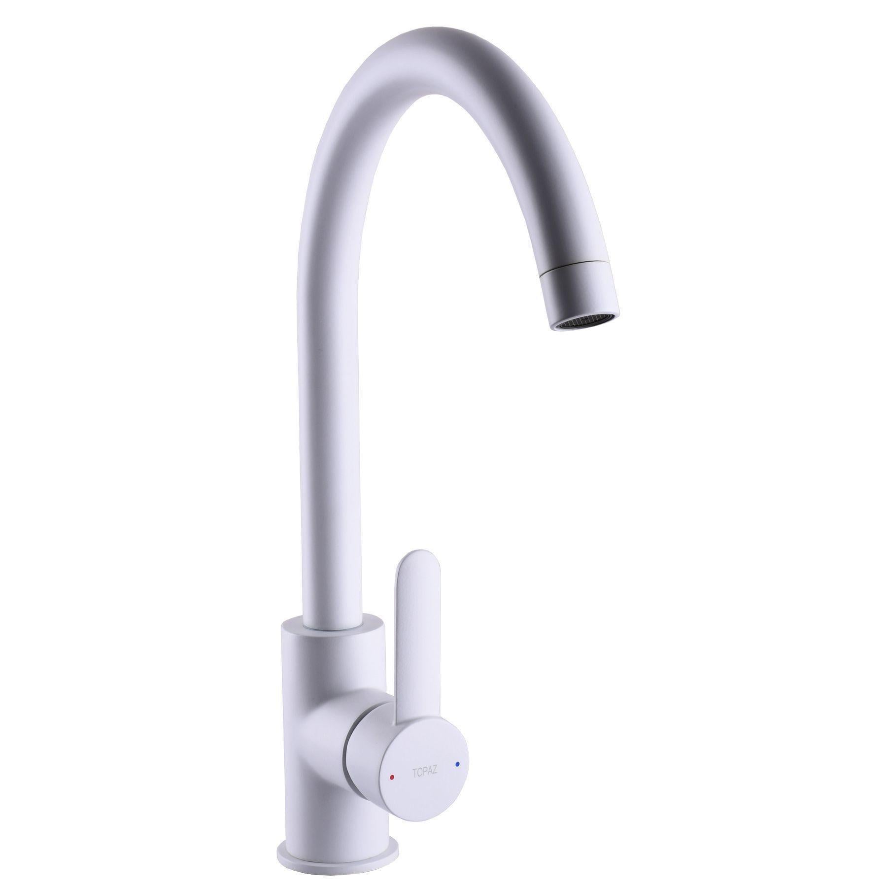 Смеситель для кухни TOPAZ CORSICA TY Белый матовый (20802)
