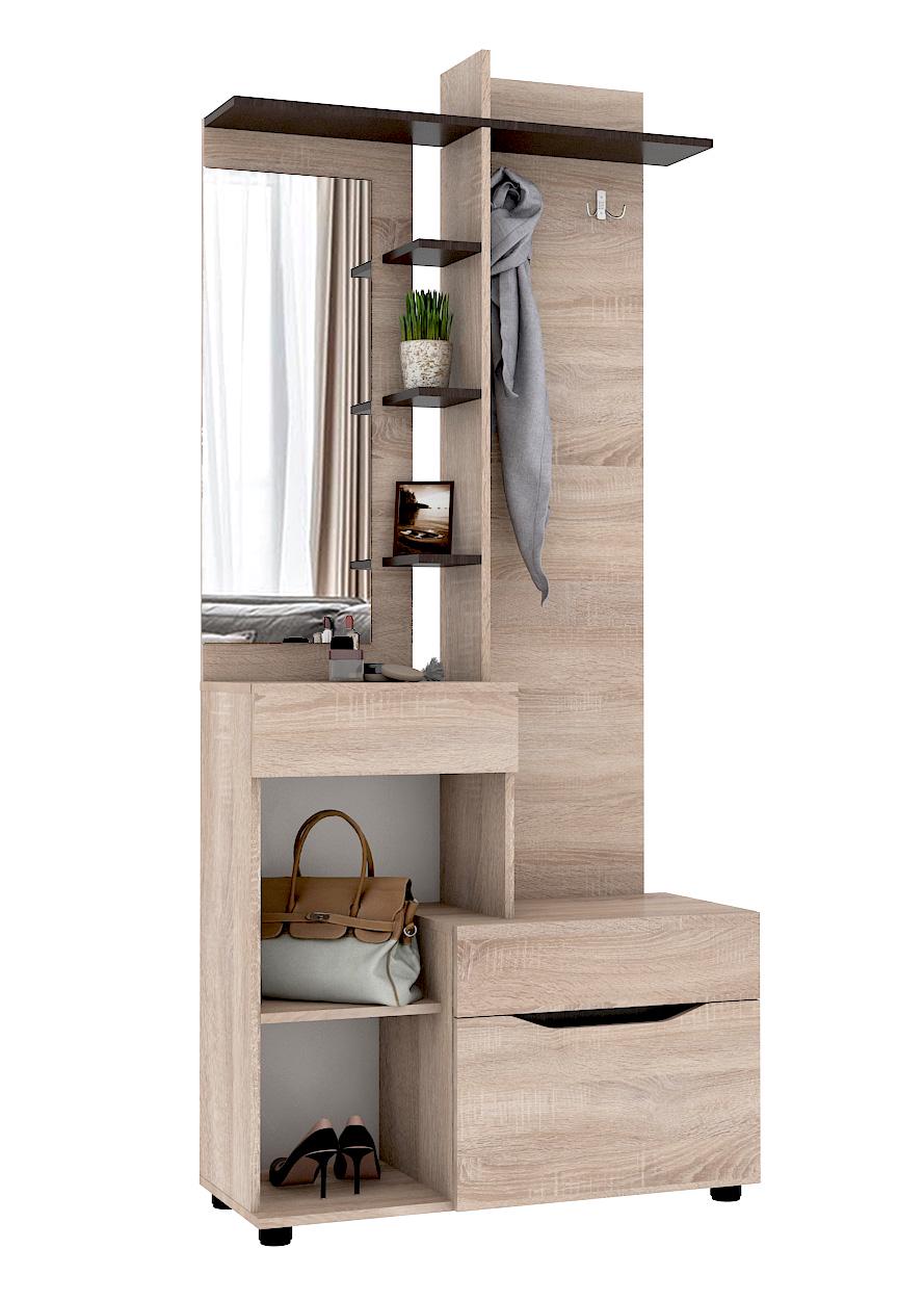 Вешалка Мастер Форм Аякс левосторонняя 900х376х2000 мм Дуб сонома/Венге магия (30904) - фото 1 Вешалка Мастер Форм Аякс левосторонняя 900х376х2000 мм Дуб сонома/Венге магия (30904) - фото 1