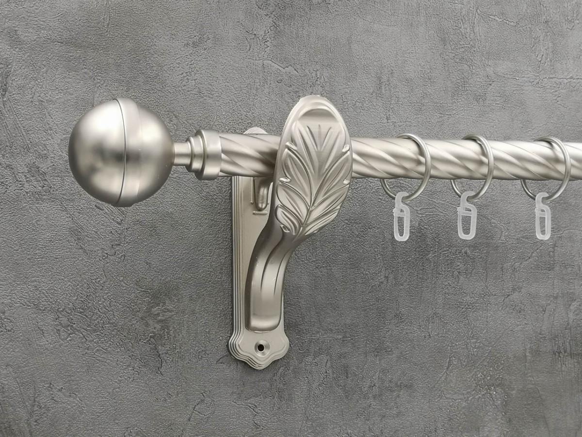 Карниз Quadrum Калисто витая штанга одинарный ретро 25 мм 400 см Сатин (272283666)