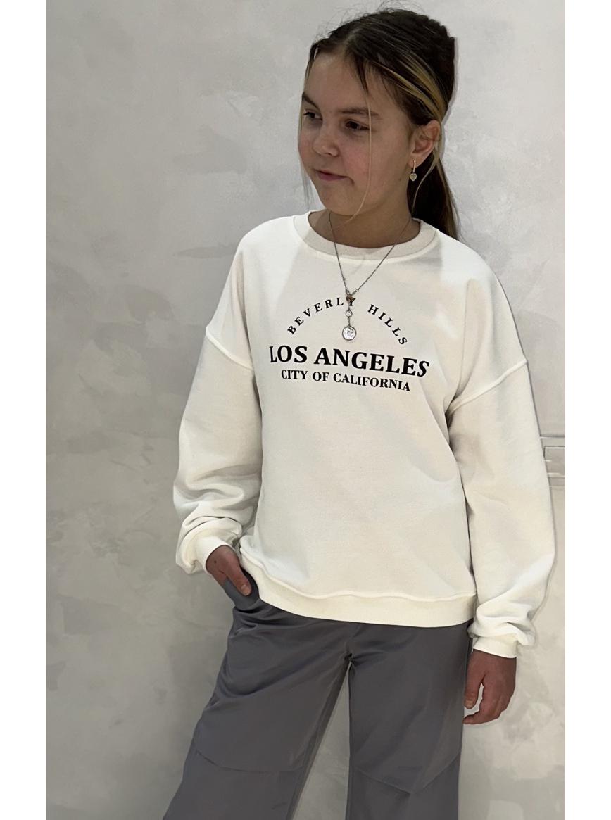 Свитшот для девочки Los Angeles 0903 134 см Молочный