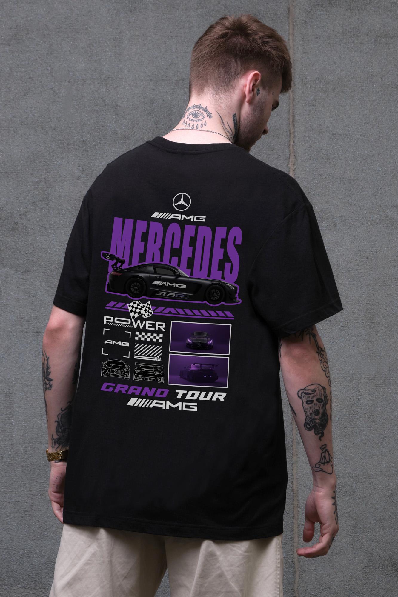 Футболка оверсайз Without З Принтом Mercedes S/M Black (S/M8056259 8056260)