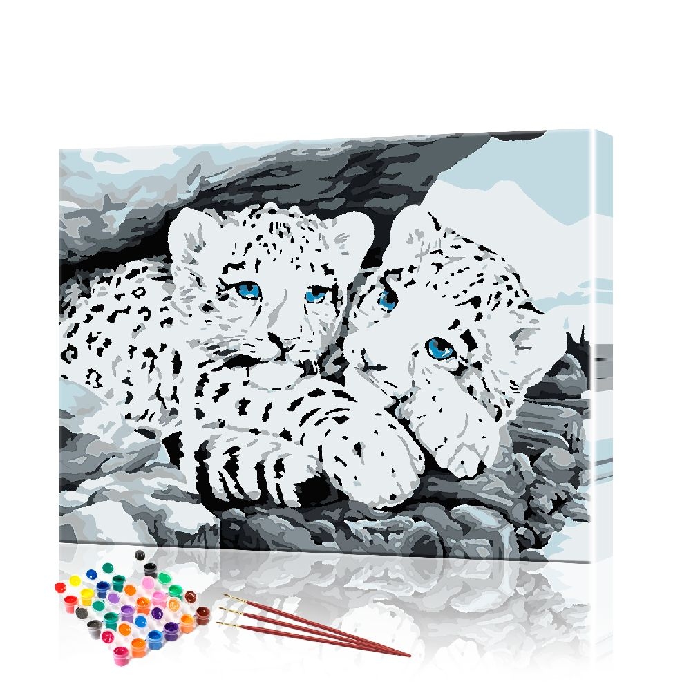 Картина по номерам ArtSale Маленькие ягуары PBN0751 40х50 см