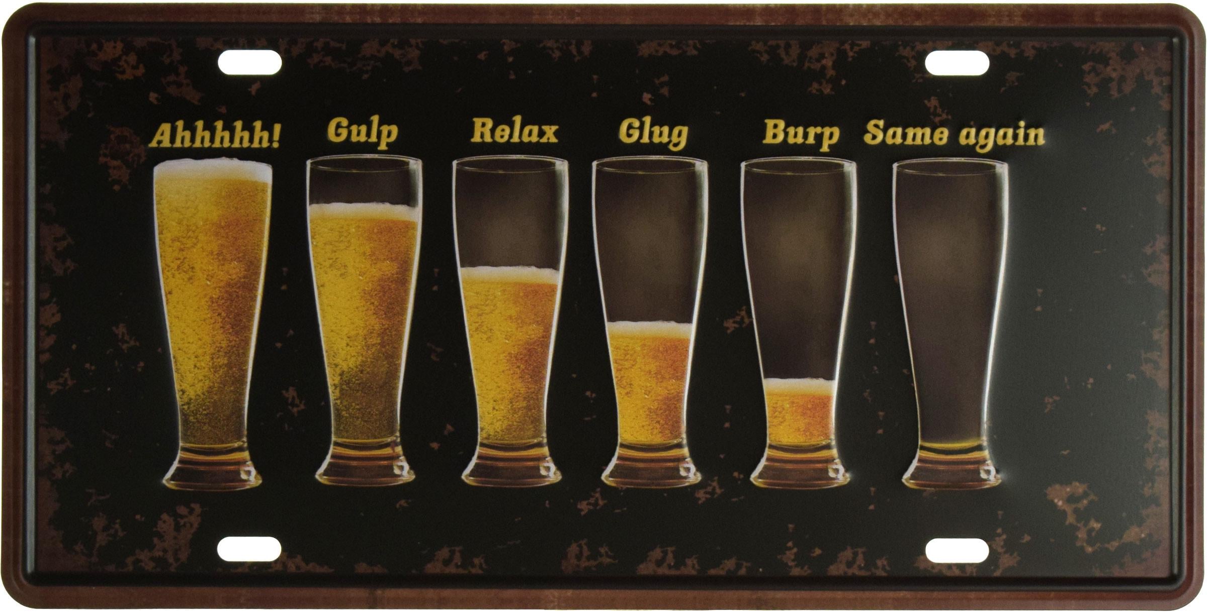Табличка металева Насолоджуйся Своїм Пивом/Enjoy Your Beer Funny 15x30 см