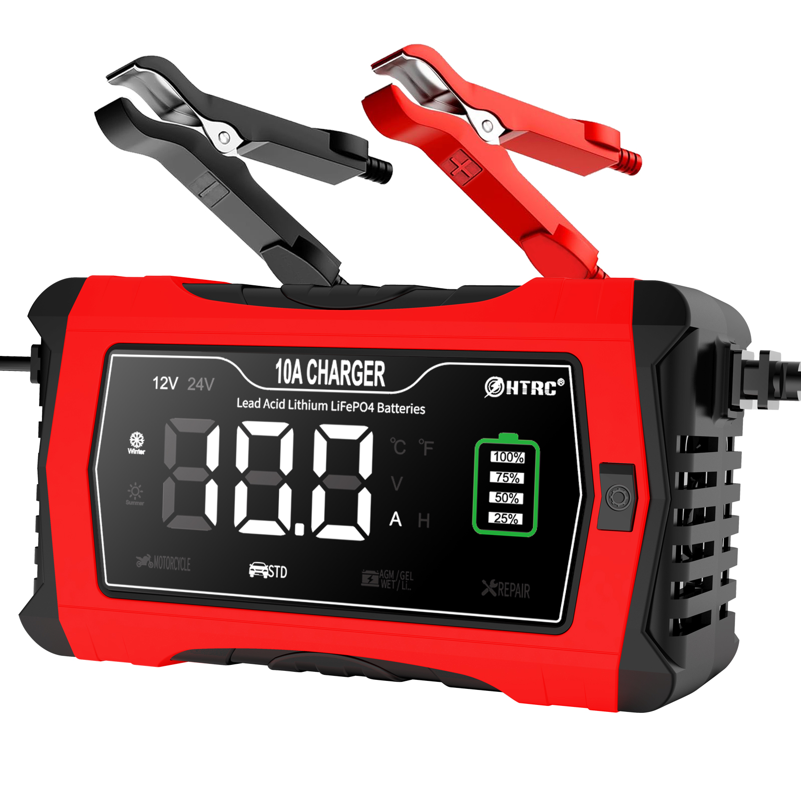 Зарядное устройство для аккумулятора AGM GEL SL LiFePO4 HTRC P10 10A 12 24V (33822684)