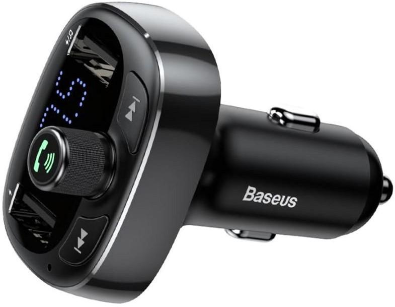 FM-трансмиттер BASEUS T-Typed MP3 CAR Charger S-09A Черный (14102997) - фото 1