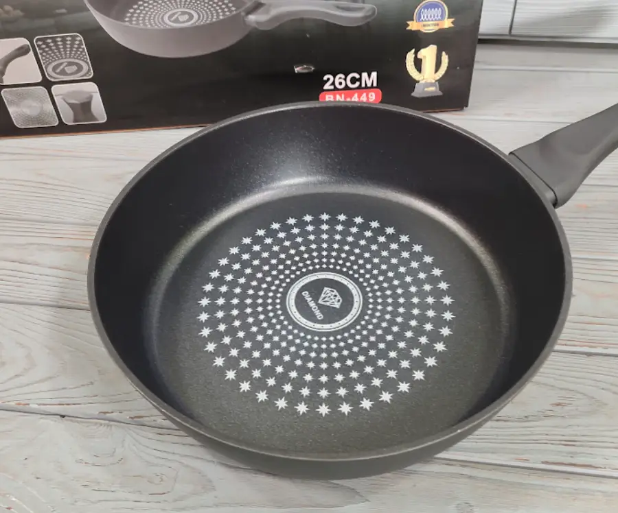 Сковорода глибока з кришкою Benson BN-449 26 см 3,1 л індукційне дно/алмазне антипригарне покриття (ML-05240) - фото 8 Сковорода глибока з кришкою Benson BN-449 26 см 3,1 л індукційне дно/алмазне антипригарне покриття (ML-05240) - фото 8