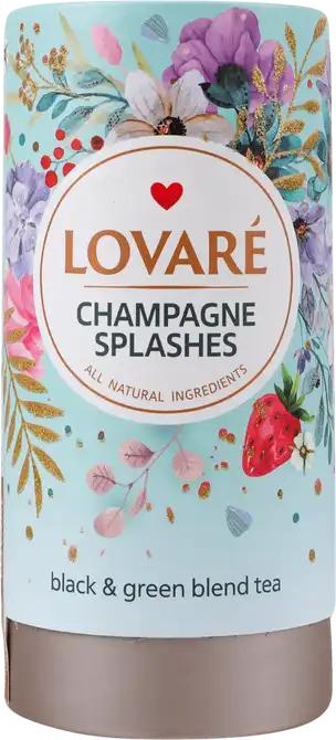 Чай Lovare Брызги шампанского черный и зеленый 80 г картонный тубус (lov1007)