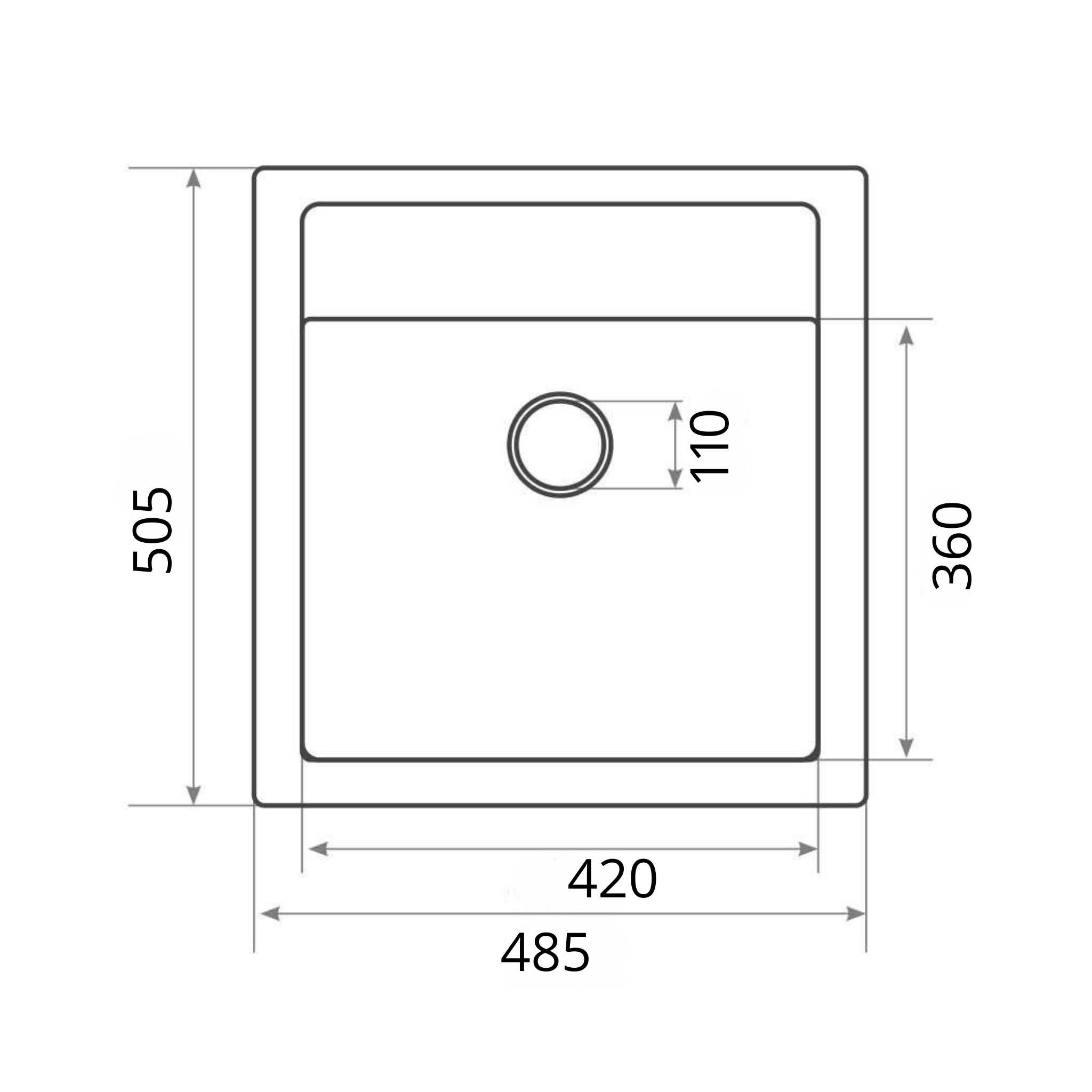 Мийка гранітна для кухні Platinum 5149 FIESTA матова Сірий мусон - фото 6 Мийка гранітна для кухні Platinum 5149 FIESTA матова Сірий мусон - фото 6