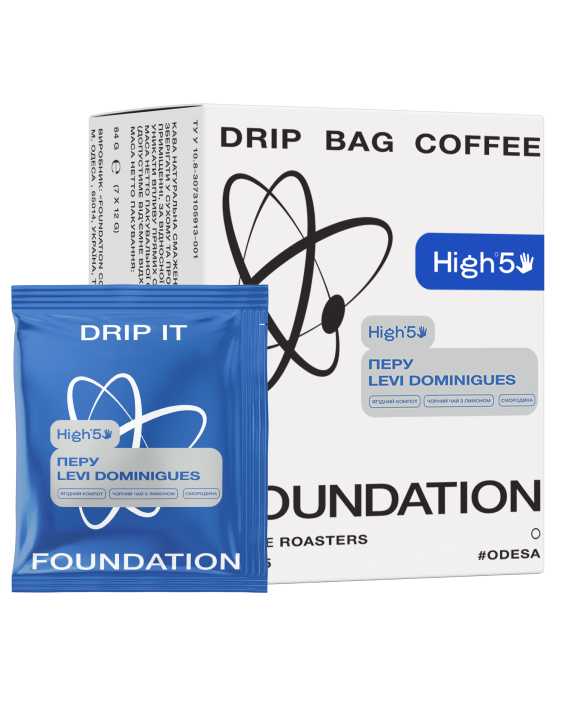 Дрип-кофе FOUNDATION COFFEE ROASTERS Перу Levi Dominigues 7 шт.