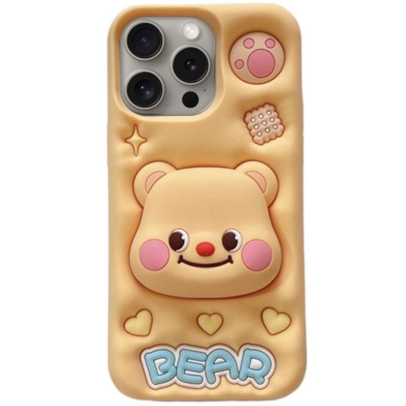 Противоударный Силиконовый Чехол Funny 3D для Apple iPhone 14 Pro (6.1") Little bear