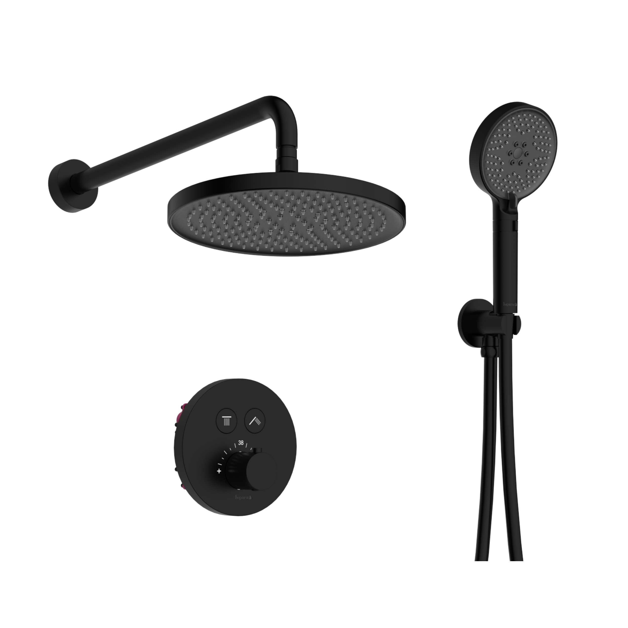 Душова система Imprese Centrum V-10261ER з термостатом латунь Чорний (ANT-93695) Душова система Imprese Centrum V-10261ER з термостатом латунь Чорний (ANT-93695)
