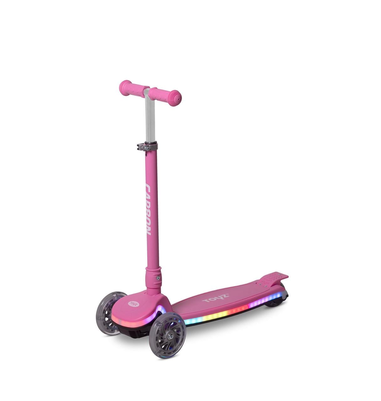 Самокат трехколесный Caretero Carbon с подсветкой Pink (2596912921)