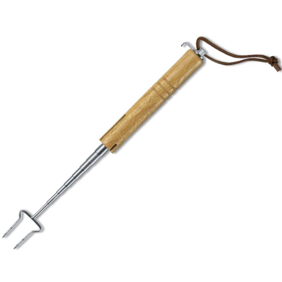 Вилка телескопическая для барбекю с деревянной ручкой Victorinox 4.2460 22,5-65,4 см Brown (Vx42460)