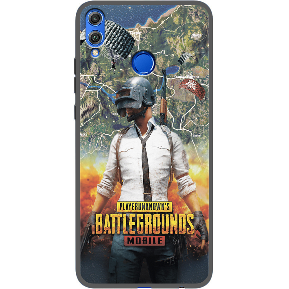 Чехол Boxface Honor 8x PUBG Mobile Черный силикон (35419-up2309-35500)